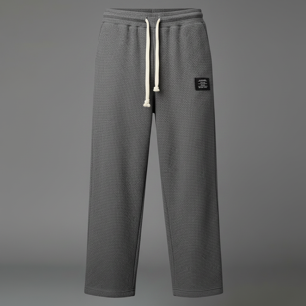 Herren Waffelstrick-Jogginghose | Trainingshose für Freizeit