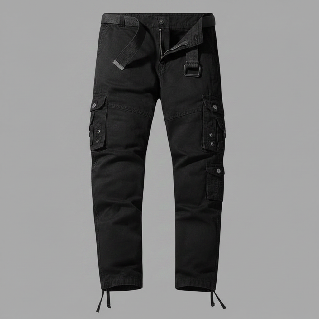 Herren Cargohose Relaxed Fit | Cargo Hose mit Verstellbaren Bündchen