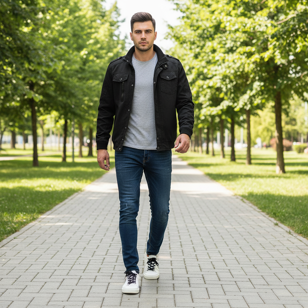Bartjeansjacket | Herrenjacke Mit Zeitlosem Stil