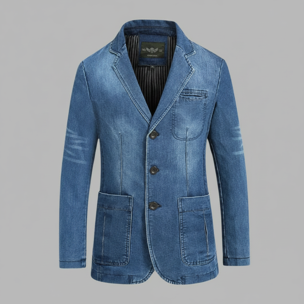 Maßgeschneiderter Jeansblazer Herren | Moderner Denim Blazer