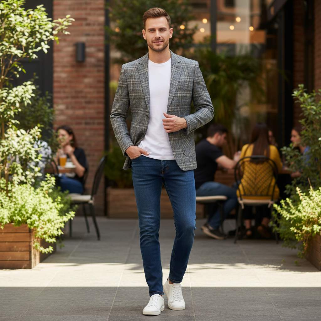 Leichter Slim-Fit-Blazer Herren | Moderner Anzugblazer
