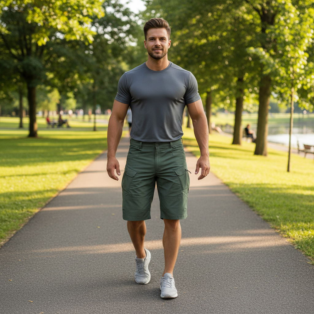 Cargo Shorts Herren | Funktionale Kurze Cargohose mit Taschen