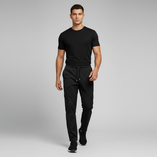 Cargohose Herren | Baumwollmix mit Elastischem Bund