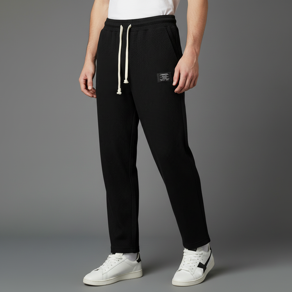Herren Waffelstrick-Jogginghose | Trainingshose für Freizeit