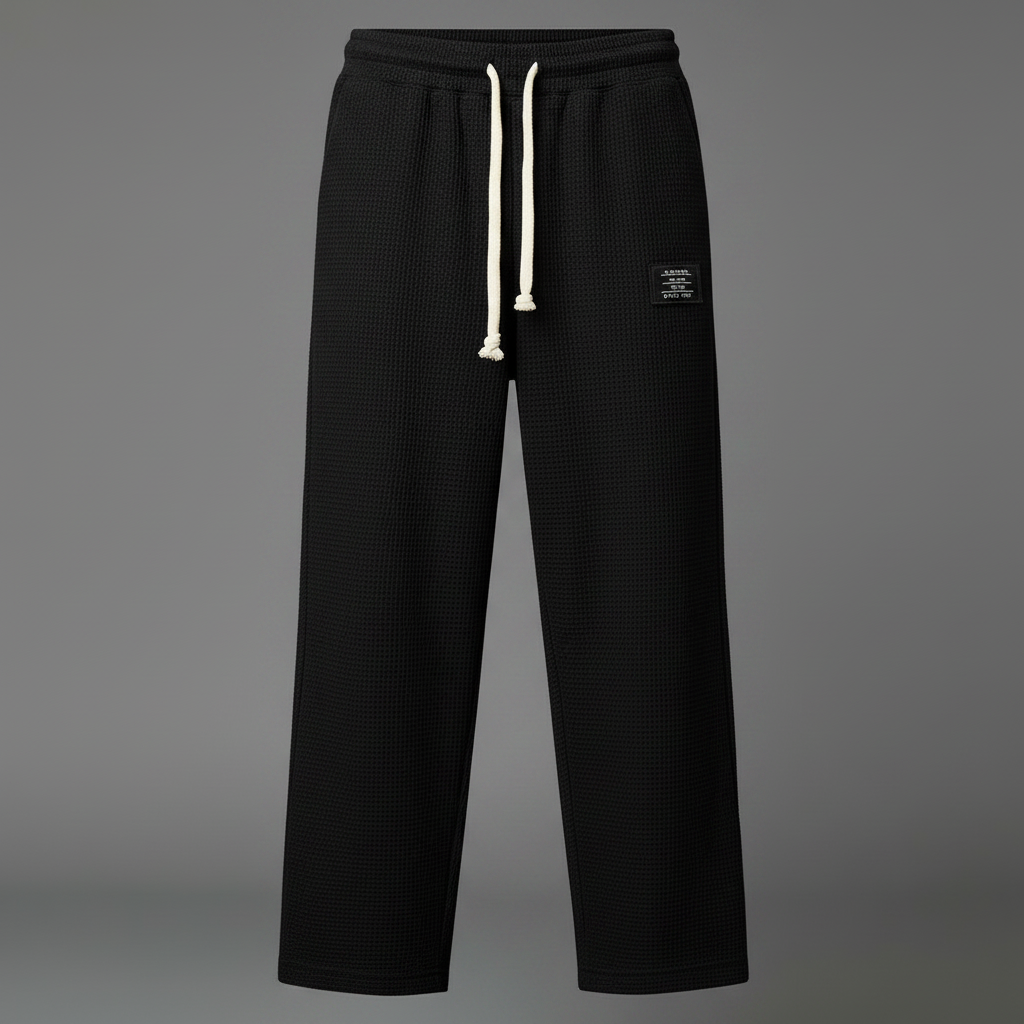 Herren Waffelstrick-Jogginghose | Trainingshose für Freizeit