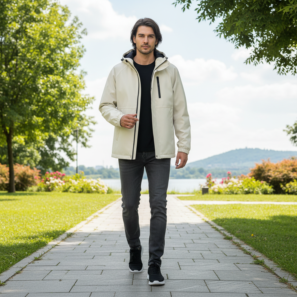 Herren Windjacke Damian | Relaxed Fit Wind- und Wetterschutzjacke