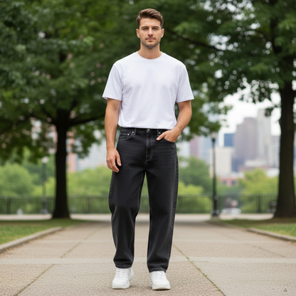 Lockere Passform Baggy Jeans Herren | Freizeitjeans Urban
