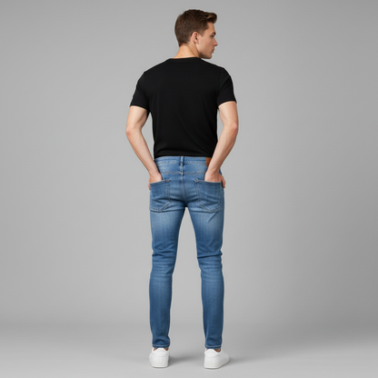 Tailored-Fit-Jeans Liam | Slim Fit Herrenjeans mit Zerrissenem Design