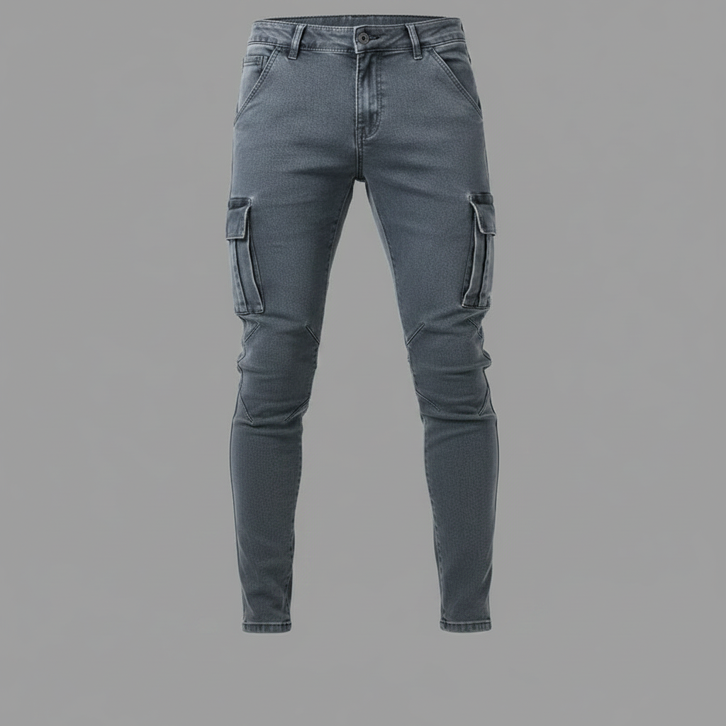 Cargo Jeans Herren | Vielseitige Ganzjahres-Jeans mit Taschen