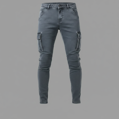 Cargo Jeans Herren | Vielseitige Ganzjahres-Jeans mit Taschen