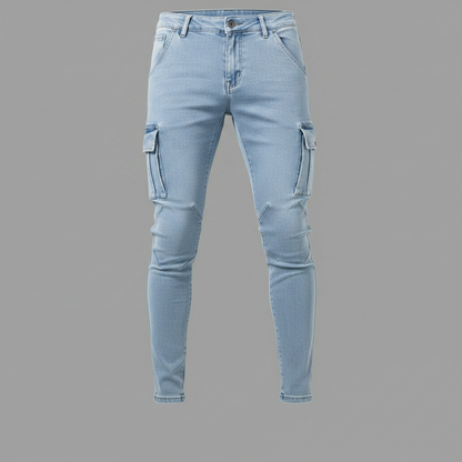 Cargo Jeans Herren | Vielseitige Ganzjahres-Jeans mit Taschen
