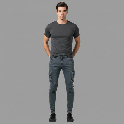Cargo Jeans Herren | Vielseitige Ganzjahres-Jeans mit Taschen