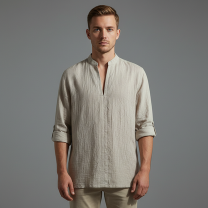 Leinenhemd Herren Sommerleichtes Hemd