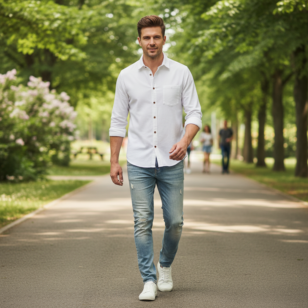 Marseille hemd | Herren Hemd Langarm