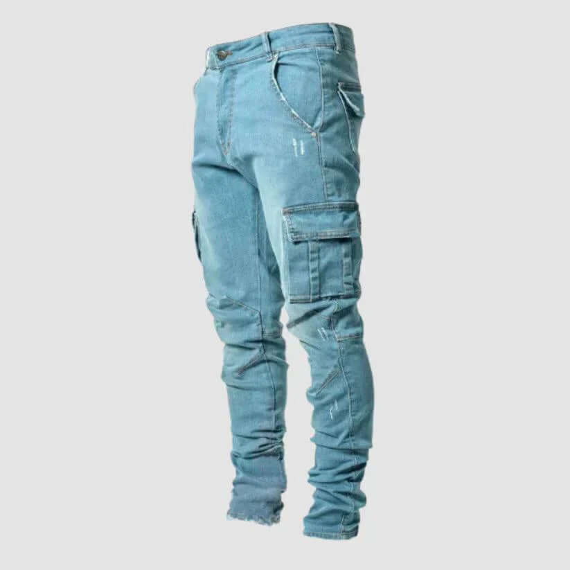 Slim-Fit Cargohose Männer | Stretch-Denim Komforthose