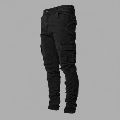 Slim-Fit Cargohose Männer | Stretch-Denim Komforthose