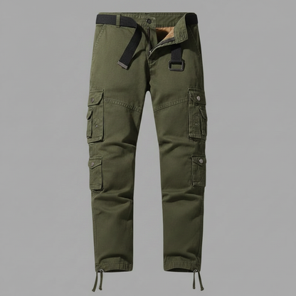 Herren Cargohose Relaxed Fit | Cargo Hose mit Verstellbaren Bündchen