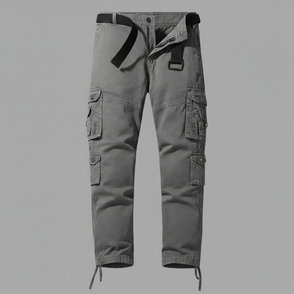 Herren Cargohose Relaxed Fit | Cargo Hose mit Verstellbaren Bündchen