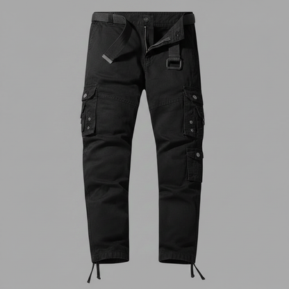 Herren Cargohose Relaxed Fit | Cargo Hose mit Verstellbaren Bündchen