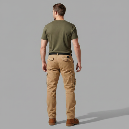 Herren Cargohose Relaxed Fit | Cargo Hose mit Verstellbaren Bündchen