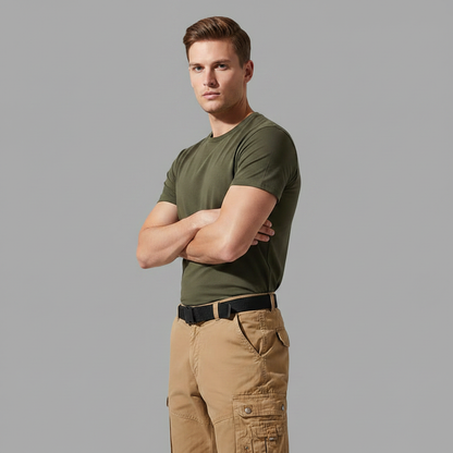 Herren Cargohose Relaxed Fit | Cargo Hose mit Verstellbaren Bündchen