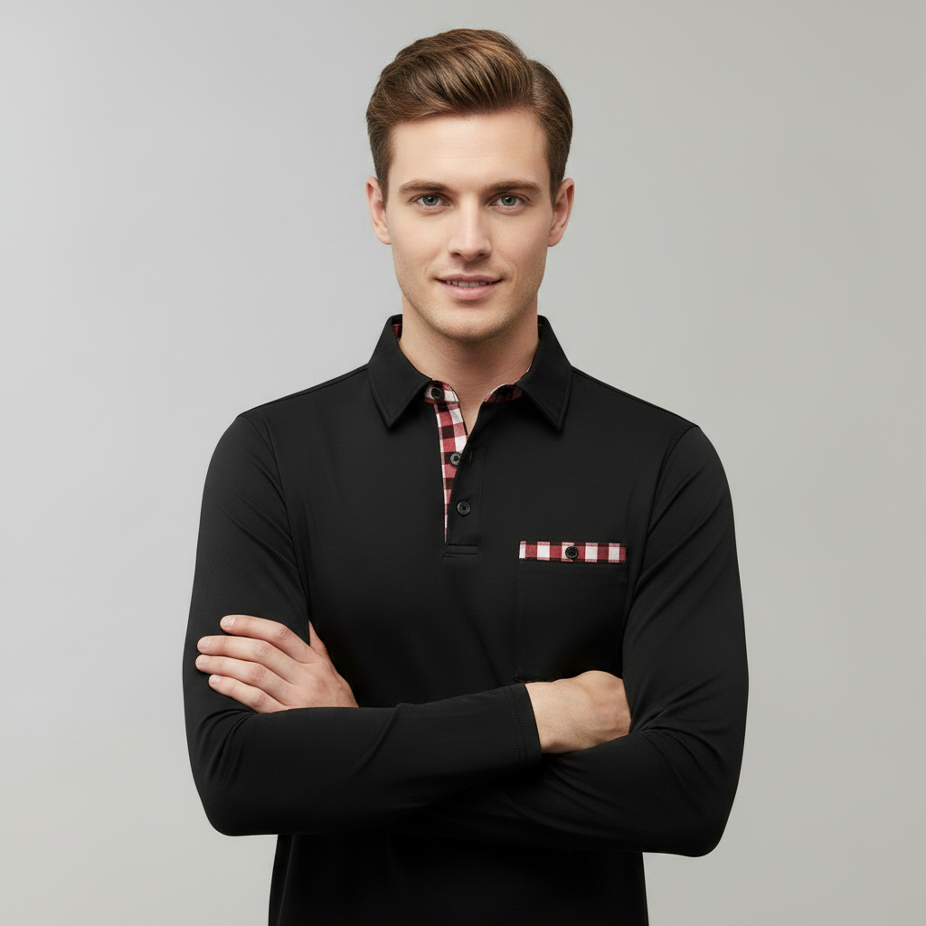 Langarm Poloshirt Herren | Klassisches Herren Poloshirt