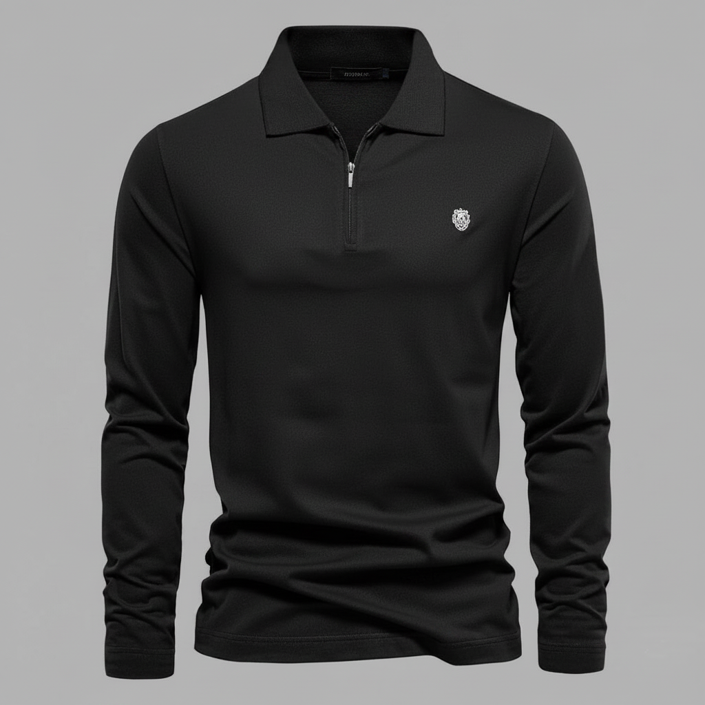 Langarm Poloshirt Herren | Moderner Freizeitlook mit Reißverschluss