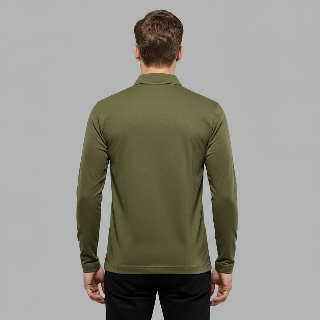 Langarm Poloshirt Herren | Moderner Freizeitlook mit Reißverschluss